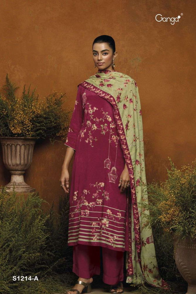 Binah S1214 By Ganga Colors Printed Suit Catalog